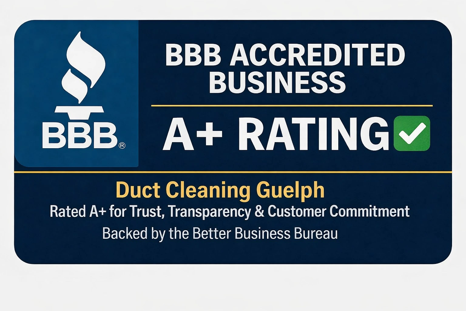 Duct Cleaning Guelph BBB Certificates